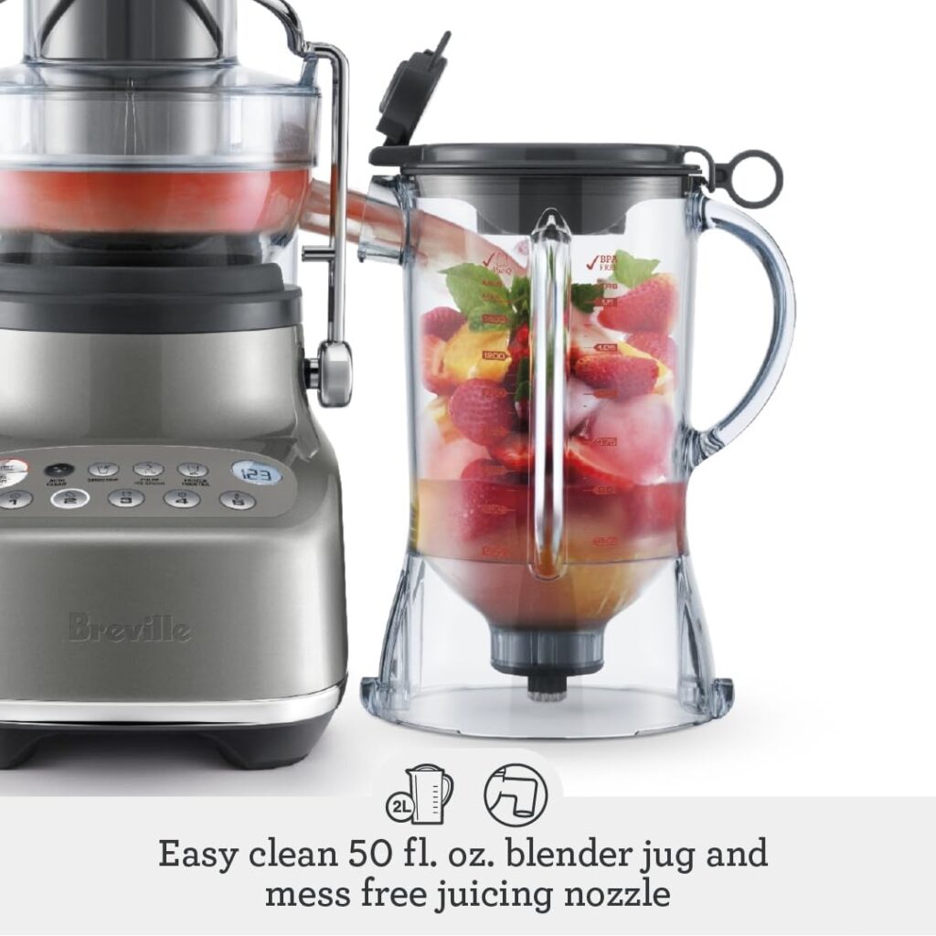 Breville BJB615SHY the 3X Bluicer Blender  Juicer in one, Smoked Hickory