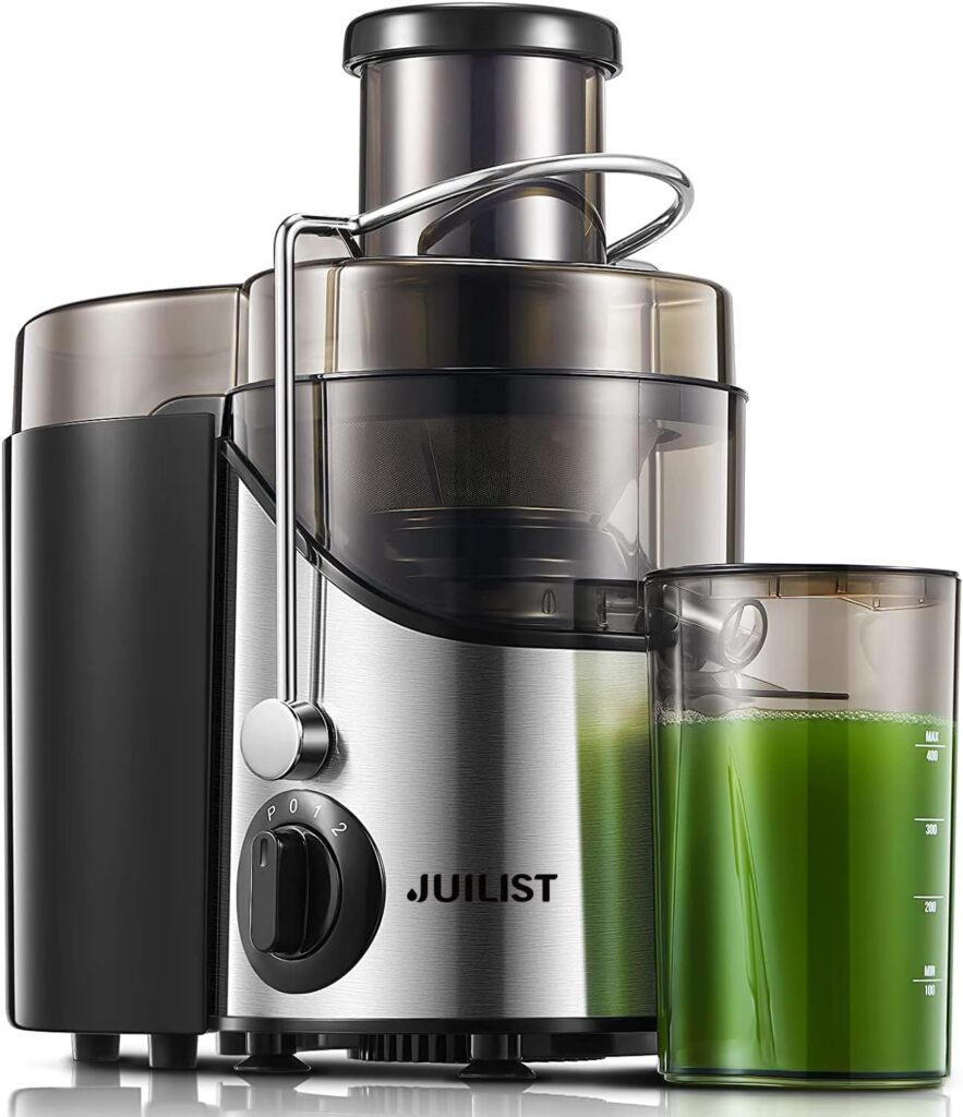 Juicer Machines, Juilist 3 Wide Mouth Juicer Extractor Max Power 800W, for Vegetable and Fruit with 3-Speed Setting, 400W Motor, Easy to Clean, BPA Free